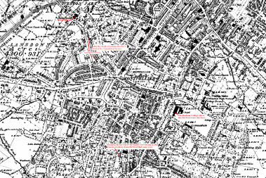 Cheltenham 1887 OS map. Click to enlarge.